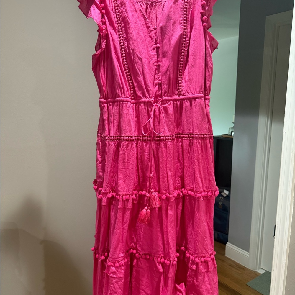 Pink Ruffled J Crew Dress